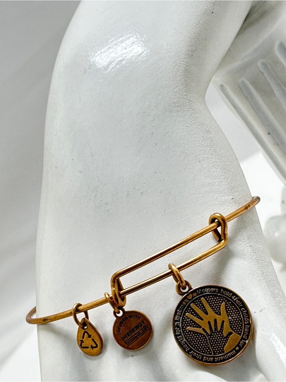 Alex And Ani, Mother/Child Gold Adjustable Bracelet, 2014, NIB
